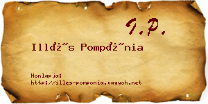 Illés Pompónia névjegykártya