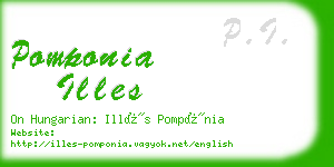 pomponia illes business card